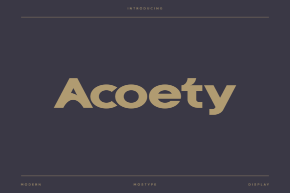 Acoety – Modern Display Sans Typeface