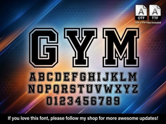 Gym Font: Strength in Every Stroke