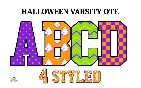 Halloweenvarsity Checkered Font