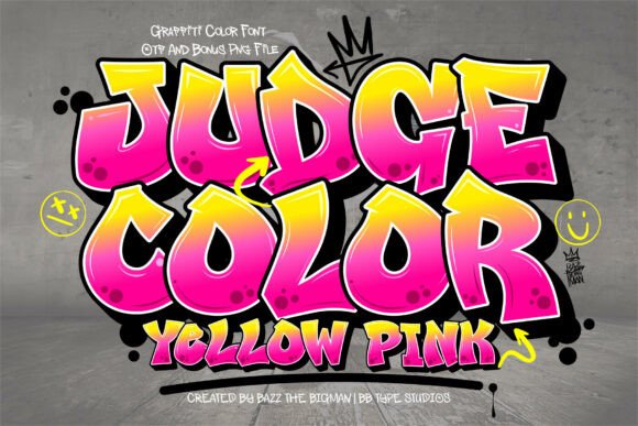 Judge Color Yellow Pink: A Bold Fusion of Graffiti and Digital Creativity