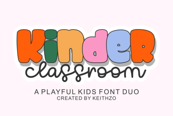 Kinder Classroom Font Duo: A Playful Tool for Creative Expression