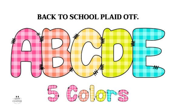 School Plaid Font for Creative Projects