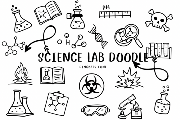 Science Lab Doodle: A Unique Dingbats Font for Creative Projects