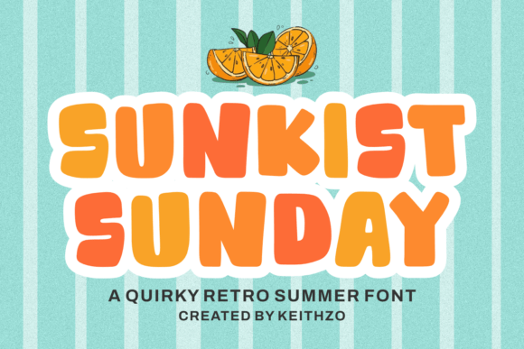 Sunkist Summer Quirky Retro Display Font: A Vibrant Addition to Your Design Toolkit