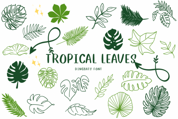 Tropical Leaves Font: A Natural Touch for Creative Projects